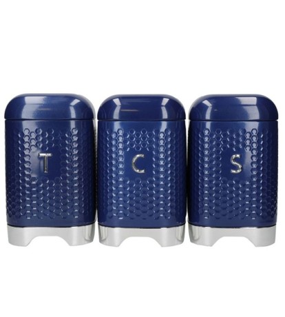 Набор емкостей для хранения чая, кофе, сахара LOVELLO синий Kitchen Craft