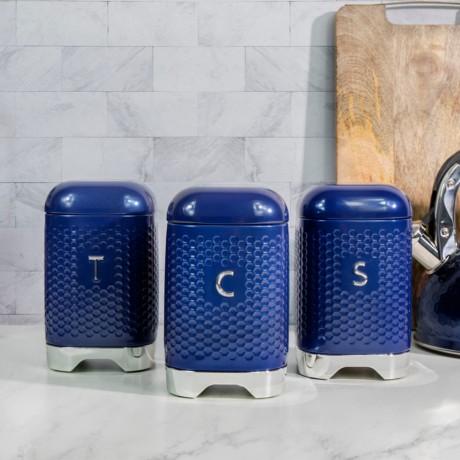 Набор емкостей для хранения чая, кофе, сахара LOVELLO синий Kitchen Craft