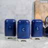 Набор емкостей для хранения чая, кофе, сахара LOVELLO синий Kitchen Craft
