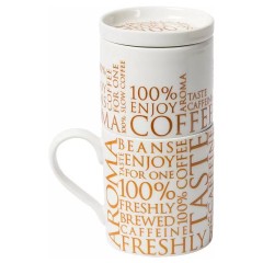 Кружка "Кофе на одного 100% белый", 370 мл. Koenitz