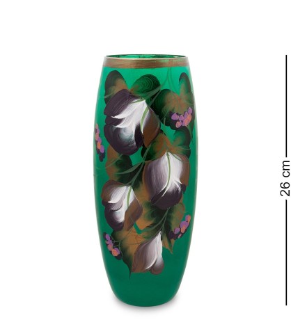 VZ-597 Ваза стеклянная "Жостово" h-260