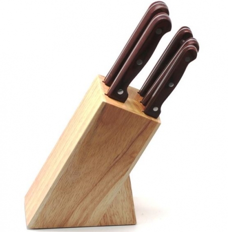 Набор ножей КАЛИПСО 6 предметов Atlantis, темное дерево