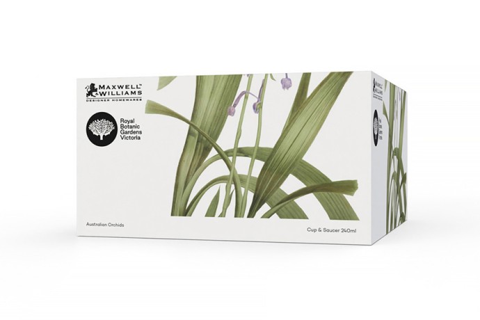 Чашка с блюдцем Орхидея лиловая, 0,24 л. Maxwell & Williams