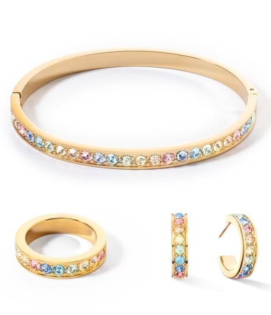 Пусеты Multicolor Pastel Gold 0131/21-1590 Coeur de Lion