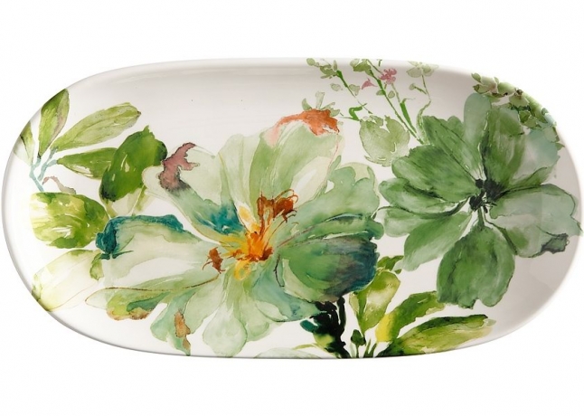 Блюдо овальное Botanical, 33х17 см. Casa Domani