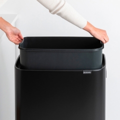 Мусорный бак Touch Bin Bo Hi (60 л), Черный матовый Brabantia