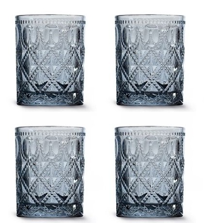 Набор стаканов для воды Dubai, голубой, 0,3 л. 4 шт. WD Lifestyle