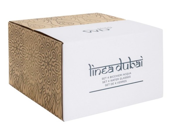 Набор стаканов для воды Dubai, голубой, 0,3 л. 4 шт. WD Lifestyle