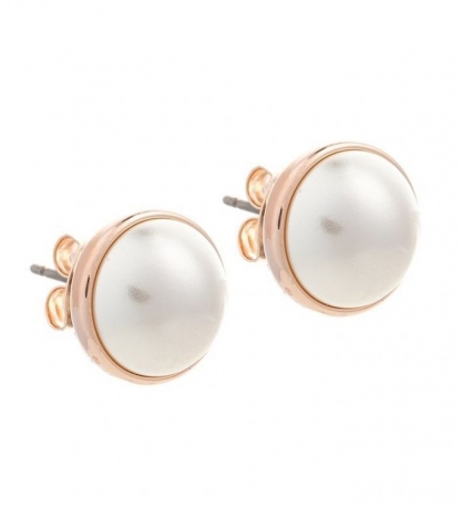 Пусеты Pearl A2005PE-E02.1 BW/RG Fiore Luna