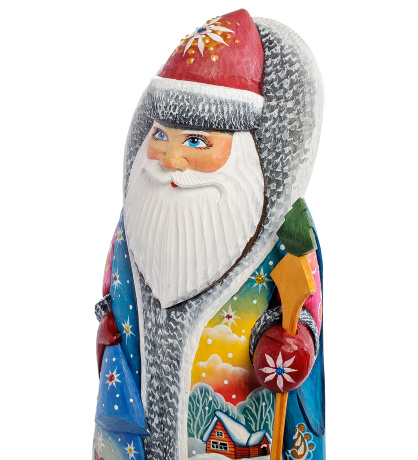 РД- 47 Фигурка Дед Мороз с мешком (Резной) 27см