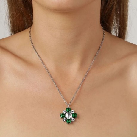 Колье SASSI SS EMERALD GREEN Dyrberg Kern