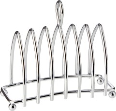 Подставка для тостов на 6 ломтиков хромированная KC, 16x15x7 см. Kitchen Craft