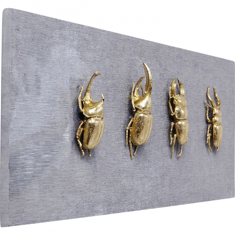 Украшение настенное Bugs, коллекция "Жуки" 40*15*3, Полирезин, Бетон, Серый