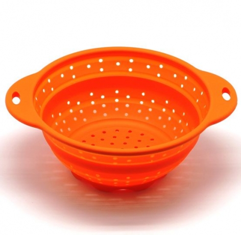 Дуршлаг складной Atlantis, оранжевый, 25х21 см.