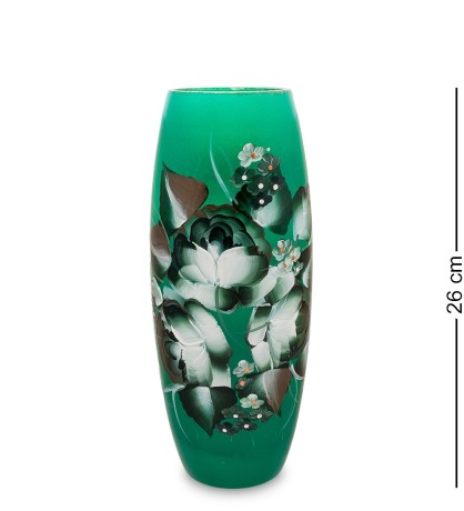 VZ-598 Ваза стеклянная "Жостово" h-260