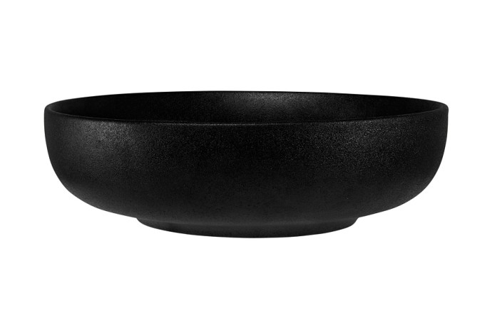 Салатник, 27х8 см, 2,5 л, фарфор P, черный, матовый, Caviar Black Maxwell & Williams