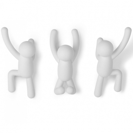 Вешалки-крючки Buddy, 3 шт. белые, Umbra