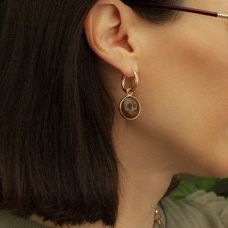 Серьги COFFE AGATE