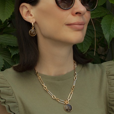 Серьги COFFE AGATE