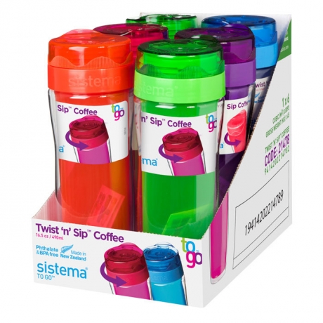 Термокружка для кофе TO-GO, 490 мл. мульти, Sistema