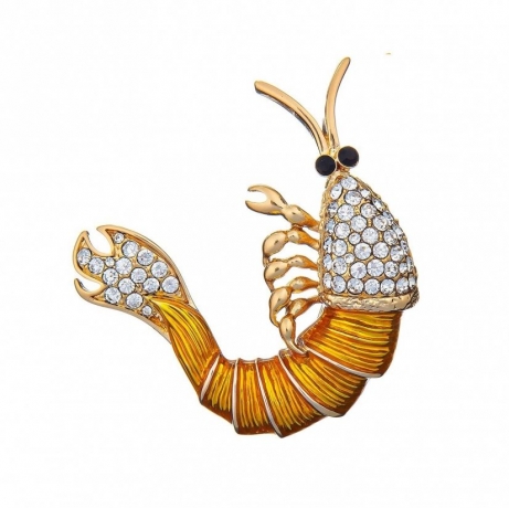 Брошь Креветка FAN-07356.13 BR/RG Shadore