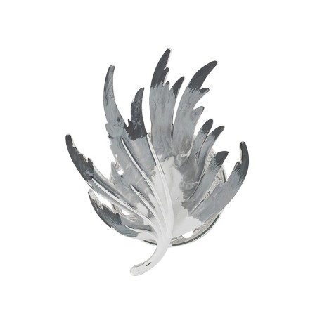 Брошь Лист XZ0923.2 BW/S Shadore