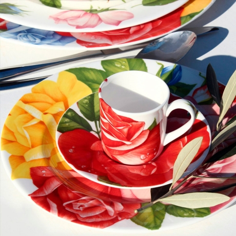 Чашка с блюдцем кофейная, 100 мл. ROMANTICA Taitu