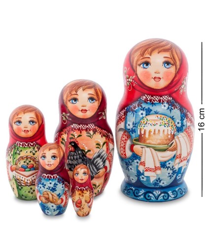 МР-16/12 Матрешка 5м "Мария с пасхой"