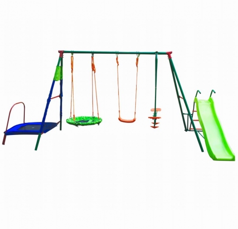 Детский комплекс с горкой и батутом DFC MTS-01