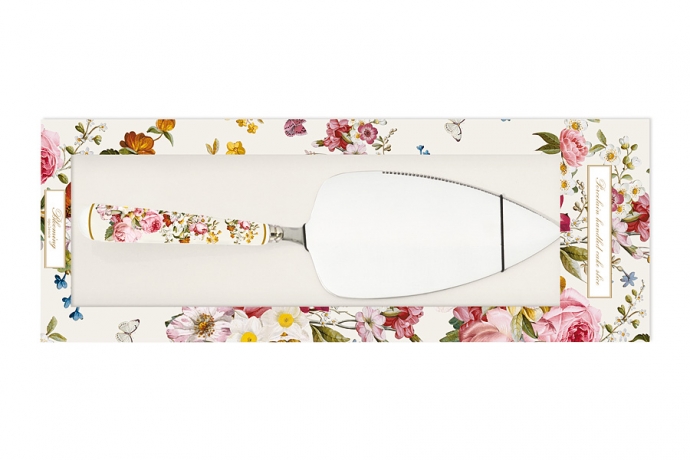 Лопатка для торта Цветочный карнавал R2S, белый
