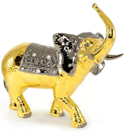 Статуэтка слон, 40х25х37 см. GIARDINO, керамика, swarovski