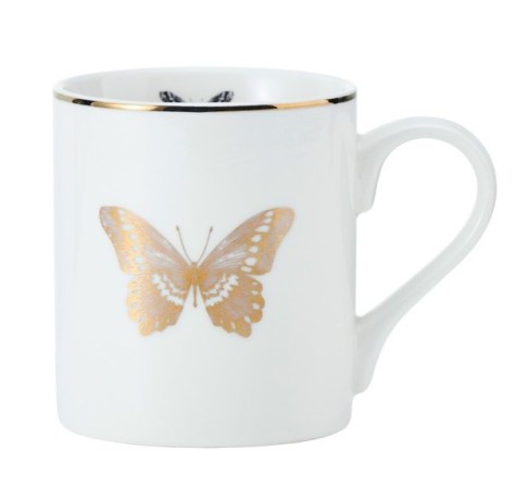 Кружка фарфоровая Butterfly Mikasa WHITE, 280 мл. Kitchen Craft