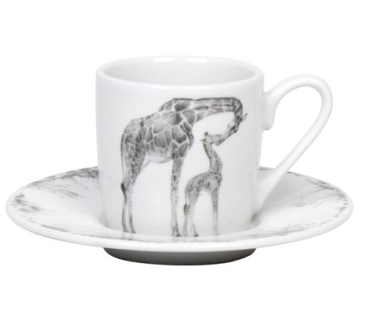 Кофейная пара экспрессо "Удивительные животные" - Жираф и Слон" Koenitz