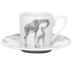 Кофейная пара экспрессо "Удивительные животные" - Жираф и Слон" Koenitz