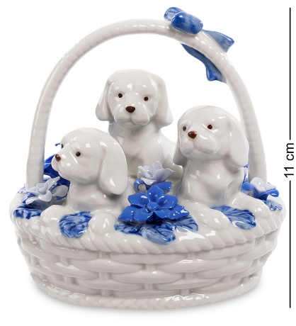 CMS-46/ 9 Фигурка "Щенки в корзинке" (Pavone)