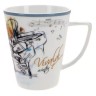 Кружка, 380 мл, фарфор F, белая, с голубым кантом, Зима, A. Vivaldi Carmani