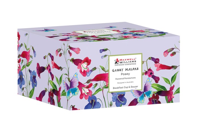 Чашка с блюдцем Пенстемоны, 0,4 л. Maxwell & Williams