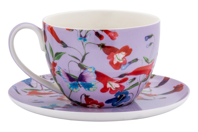 Чашка с блюдцем Пенстемоны, 0,4 л. Maxwell & Williams