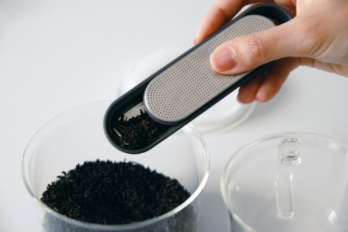 Ситечко для заваривания чая, черное, Loop Kinto