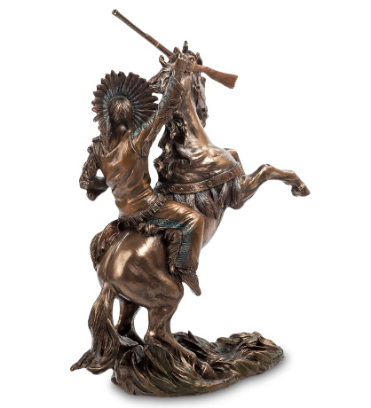 WS-444 Статуэтка "Индеец на коне"