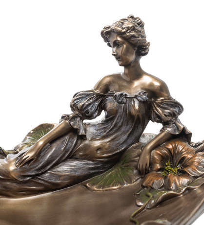 WS-586 Ваза "Леди и цветы настурции"