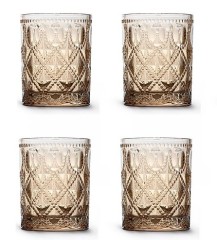 Набор стаканов для воды Dubai, янтарный, 0,3 л. 4 шт. WD Lifestyle