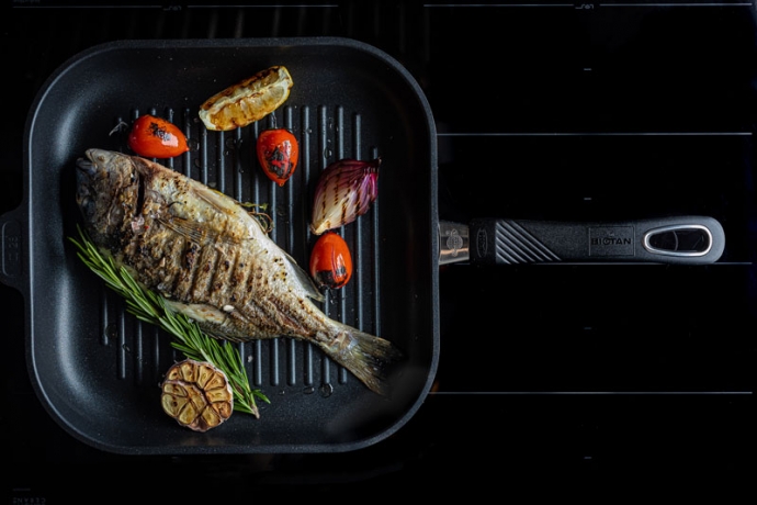 Cковорода гриль со съемной ручкой, 28x28 см. Gastrolux