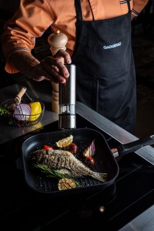 Cковорода гриль со съемной ручкой, 28x28 см. Gastrolux