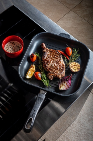 Cковорода гриль со съемной ручкой, 28x28 см. Gastrolux