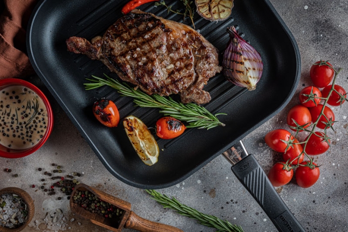 Cковорода гриль со съемной ручкой, 28x28 см. Gastrolux