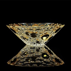 Ваза D30 см. DECOR, хрусталь/декор золото 24К