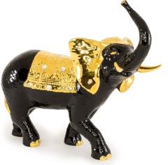 Статуэтка слон, 40х25х37 см. GIARDINO, керамика, swarovski, черный