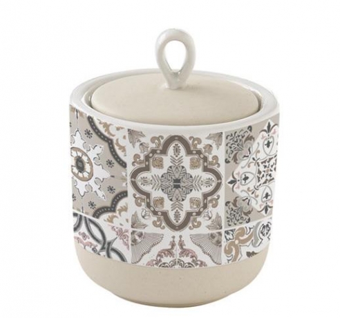 Банка для сыпучих Casadecor, 10 см. серая