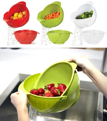 Миска-дуршлаг Rinse белая